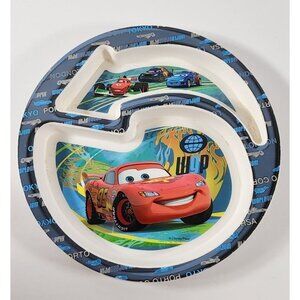 CARS 3 LIGHTENING MCQUEEN DIVIDED CHILDRENS DINNER PLATE PLASTIC THE FIRST YEARS